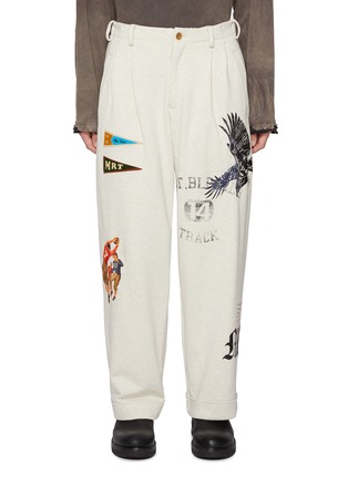 Main View - Click To Enlarge - KHOKI - Graphic Print Cotton Sweatpants