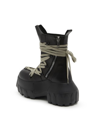  - RICK OWENS  - Megalace Mega Tractor Leather Boots