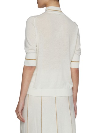 Back View - Click To Enlarge - ERES - Decembre Mock Neck Cashmere Sweater