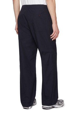 Back View - Click To Enlarge - NANAMICA - Integrated Belt Cotton Blend Straight Leg Pants