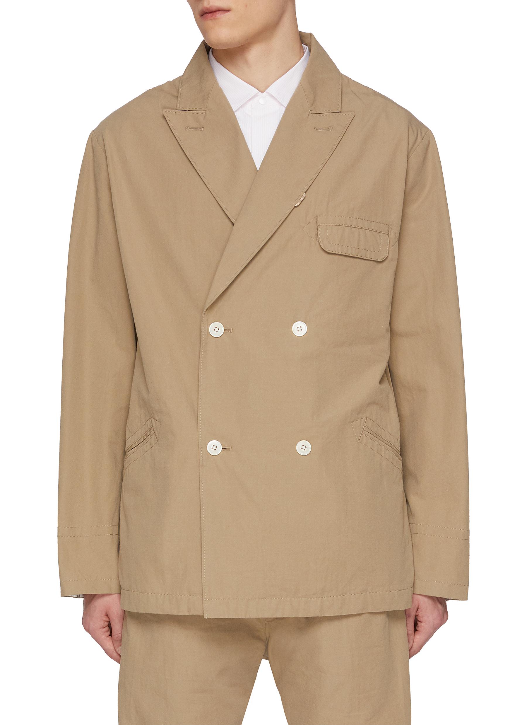 NANAMICA | Peak Lapel Double Breasted Cotton Blend Club