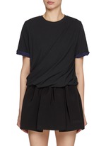 JUUN.J | Twisted Short Sleeve Cotton T-shirt | Women | Lane