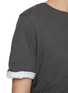  - JUUN.J - Cuffed Sleeve Twisted Cotton T-Shirt