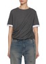 Main View - Click To Enlarge - JUUN.J - Cuffed Sleeve Twisted Cotton T-Shirt