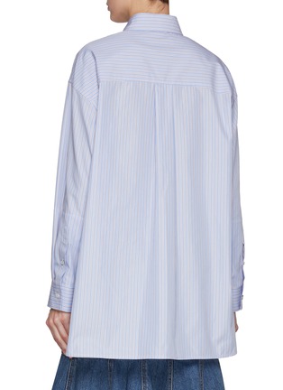 Back View - Click To Enlarge - JUUN.J - Striped Oversized Shirt