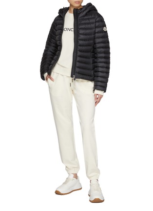 Figure View - Click To Enlarge - MONCLER - Drawstring Cotton Sweatpants