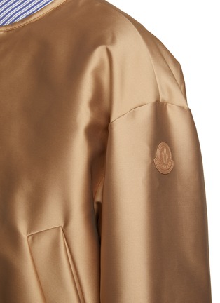  - MONCLER - Collarless Zip Up Cotton Jacket