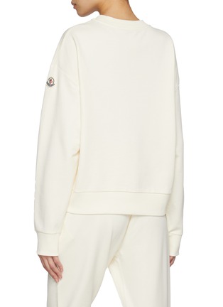 Back View - Click To Enlarge - MONCLER - Logo Cotton Sweatshirt