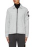 Main View - Click To Enlarge - STONE ISLAND - Sleeve Pocket Zip Up Cotton Blend Shirt Jacket