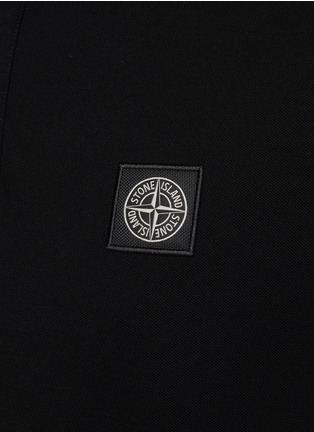  - STONE ISLAND - Logo Cotton Blend Pique Polo Shirt