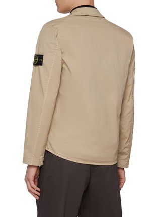 Back View - Click To Enlarge - STONE ISLAND - Stretch-TC Snap Button Cotton Overshirt