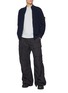 Figure View - Click To Enlarge - STONE ISLAND - Arm Logo Patch Wool Zip Up Cardigan