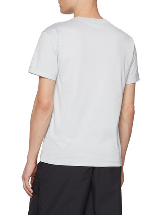 Back View - Click To Enlarge - STONE ISLAND - Logo Patch Cotton T-shirt