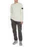 Figure View - Click To Enlarge - STONE ISLAND - Lens Patch Cotton Cargo Sweatpants