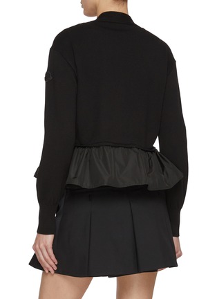 Back View - Click To Enlarge - MONCLER - Pelum Hem Cotton Cashmere Silk Cardigan