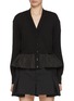 Main View - Click To Enlarge - MONCLER - Pelum Hem Cotton Cashmere Silk Cardigan