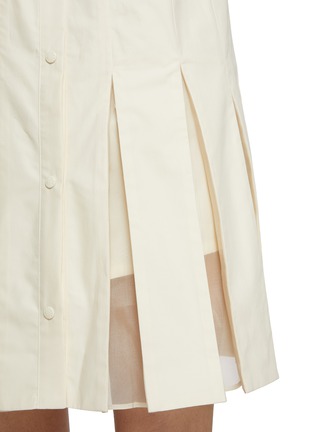  - MONCLER - Pleated Polo Cotton Poplin Dress