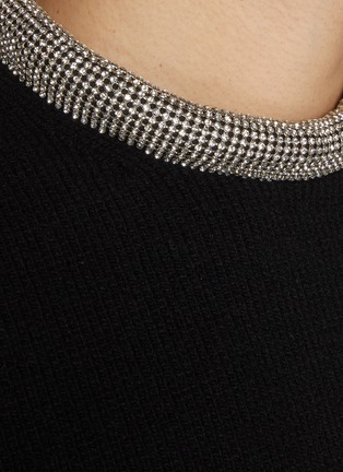  - ALEXANDERWANG - Embellished Tubular Neckline Wool Blend Knit Top