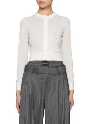 Main View - Click To Enlarge - ALEXANDERWANG - Clear Hotfix Cropped Cardigan