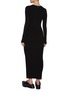 Back View - Click To Enlarge - ALEXANDERWANG - V-Neck Nameplate Chain Ribbed Maxi Dress