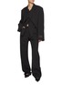 Figure View - Click To Enlarge - ALEXANDERWANG - Mid Rise Bowed Leg Wool Pants