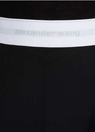  - ALEXANDERWANG - Logo Elasticated Wasitband Wool Blend Shorts