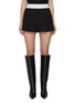 Main View - Click To Enlarge - ALEXANDERWANG - Logo Elasticated Wasitband Wool Blend Shorts