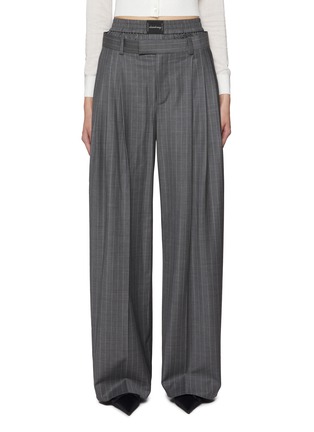 Main View - Click To Enlarge - ALEXANDERWANG - Pre-styled Boxer Waistband Pleated Pants