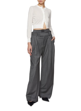 Figure View - Click To Enlarge - ALEXANDERWANG - Pre-styled Boxer Waistband Pleated Pants