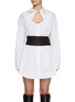 Main View - Click To Enlarge - ALEXANDERWANG - Deconstructed Mini Cotton Shirt Dress