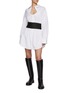 Figure View - Click To Enlarge - ALEXANDERWANG - Deconstructed Mini Cotton Shirt Dress