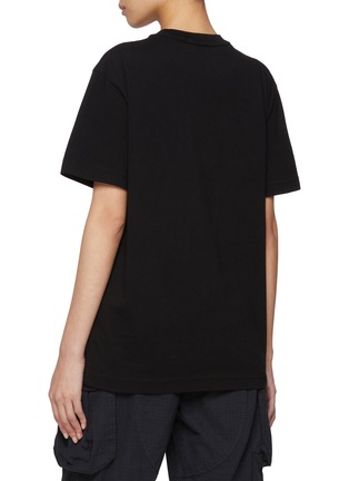 Back View - Click To Enlarge - ALEXANDERWANG - Distressed Logo Cotton T-shirt