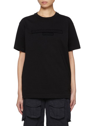 Main View - Click To Enlarge - ALEXANDERWANG - Distressed Logo Cotton T-shirt