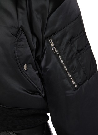  - ALEXANDERWANG - Logo Embroidered Shrunken Bomber Jacket