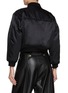 Back View - Click To Enlarge - ALEXANDERWANG - Logo Embroidered Shrunken Bomber Jacket