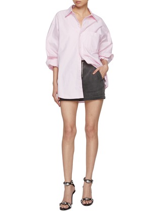 T BY ALEXANDER WANG | Rhinestone Drawcord Cotton Terry Mini