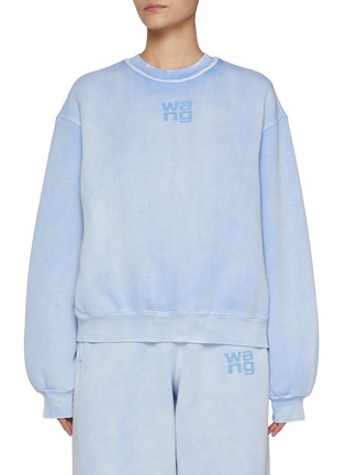 Main View - Click To Enlarge - T BY ALEXANDER WANG - Puff Paint logo Cotton Blend Sweater