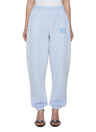 Main View - Click To Enlarge - T BY ALEXANDER WANG - Essential Puff Logo Cotton Blend Sweatpants