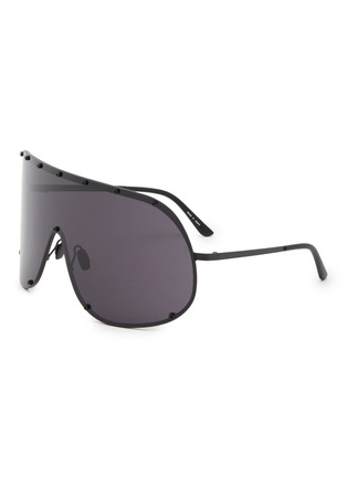 Main View - Click To Enlarge - RICK OWENS  - Single Lens Shielding Metal Sunglasses