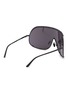 Figure View - Click To Enlarge - RICK OWENS  - Single Lens Shielding Metal Sunglasses