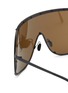 Detail View - Click To Enlarge - RICK OWENS  - Single Lens Shielding Metal Sunglasses