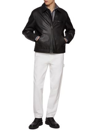 Figure View - Click To Enlarge - THEORY - Zip Up Leather Jacket