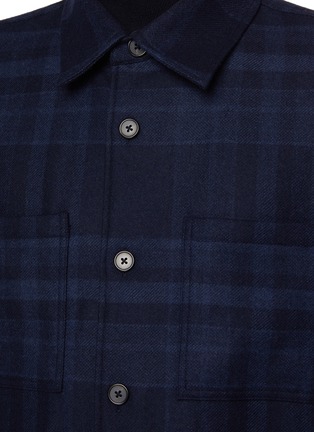  - THEORY - Double Pocket Plaid Wool Blend Overshirt