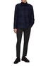 Figure View - Click To Enlarge - THEORY - Double Pocket Plaid Wool Blend Overshirt