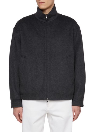 Main View - Click To Enlarge - THEORY - Wool Cashmere Zip Up Jacket