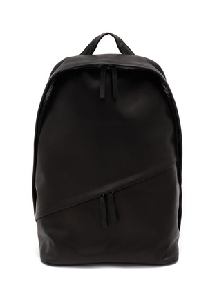 Main View - Click To Enlarge - DISCORD YOHJI YAMAMOTO - Unfinished Leather Diagonal Backpack