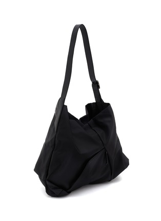 Detail View - Click To Enlarge - DISCORD YOHJI YAMAMOTO - Leather Angular Shoulder Bag