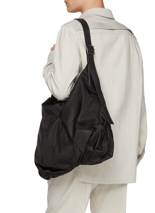 Figure View - Click To Enlarge - DISCORD YOHJI YAMAMOTO - Leather Angular Shoulder Bag