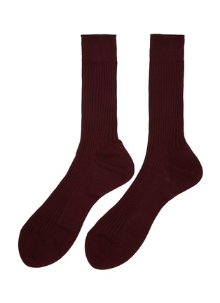 Main View - Click To Enlarge - PANTHERELLA - Baffin 5x3 Rib Silk Standard Socks