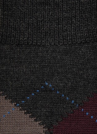 Detail View - Click To Enlarge - PANTHERELLA - Raction Argyle Wool Blend Standard Socks